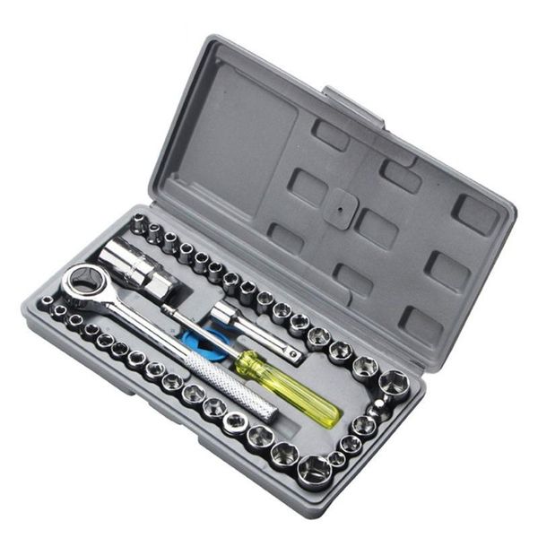 

car repair combination suit plastic+metal disassembly tool set motorcycle ratchet socket wrench kits household hand tools 1 set