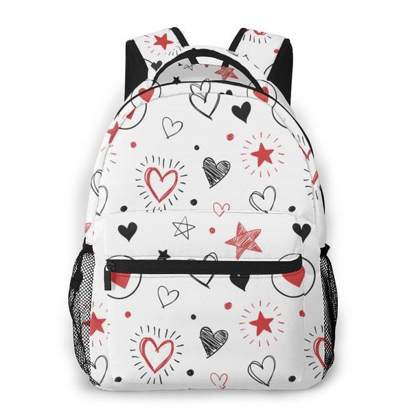

женщины рюкзак повседневная дорожная сумка день святого валентина сердца и звезды школьная сумка мода плечо для девочки подростка bagpack