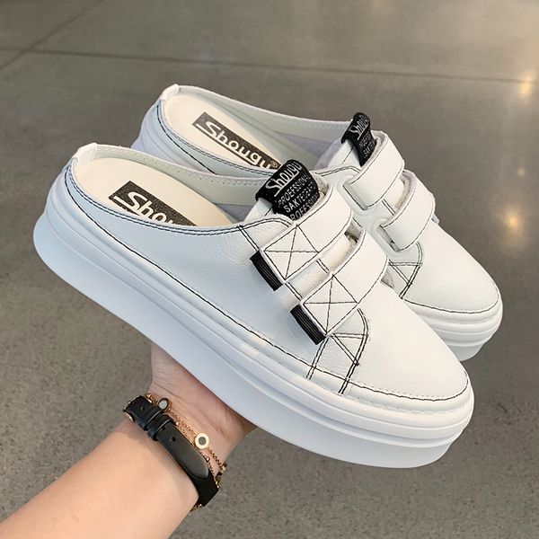 

hight quality casual sneakers wedges heels slides women sandals comfort platform slippers women shoes summer loafers, Black