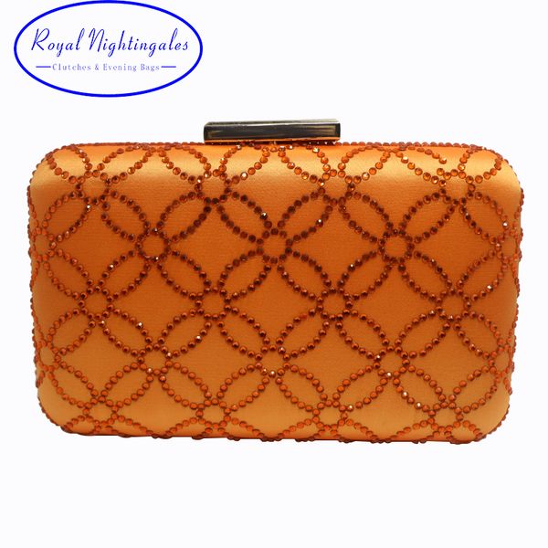 orange evening bag
