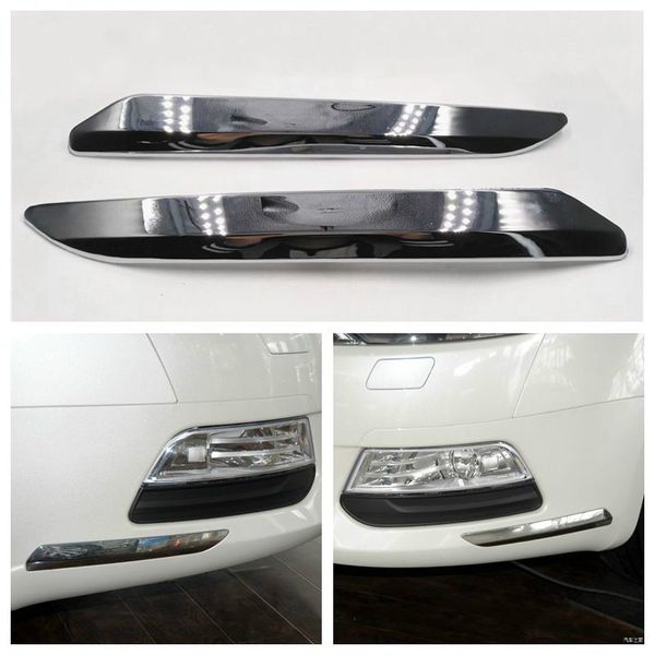 Para Citroen C5 2008-2015 Carro pára-choques dianteiro Chrome guarnição de prata Faixa de Decoração Tampa 9682198677