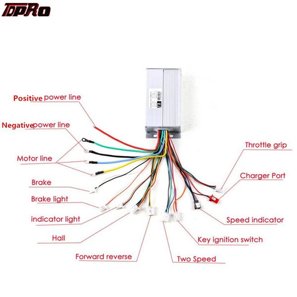

high performance 1800w 48v brushless dc motor speed controller for electric atv go kart scooter pitbike