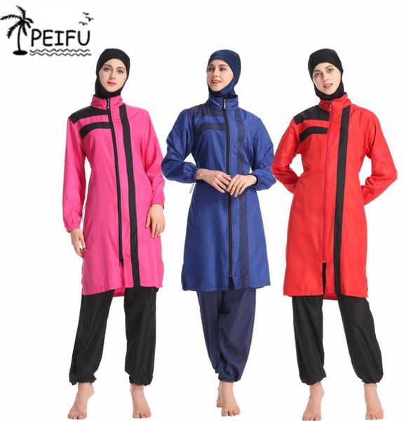 

пэй-фу женская мусульманская паулс купальники брюки с капюшоном трехсекционный темперамент элегантный модный купальник исламу купальных кост