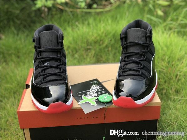 

air high og 11 bred 23 space jams basketball shoes mens black varsity red real carbon fiber designer box sports sneakers 378037-061