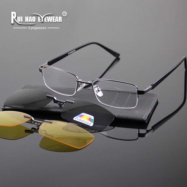 

eyeglasses frames glasses men women spectacles frame eyewear frames clip-on sunglasses polarized sun glasses yellow night vision, Silver