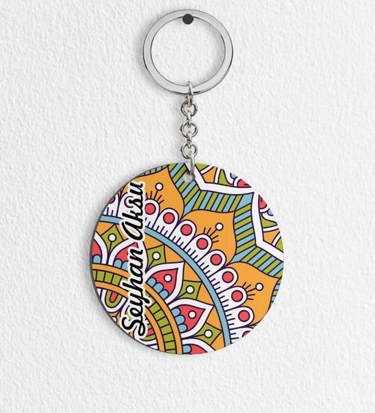 

personalized tile design wood keychain-4