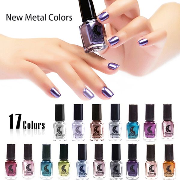 

2019 new fashion mirror nail polish silver transparent purple rose gold color 6ml long-lasting girl cute nail decoration tools