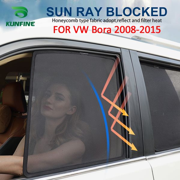 

4pcs/set or 2pcs/set magnetic car side window sunshades mesh shade blind for vw bora 2008-2015