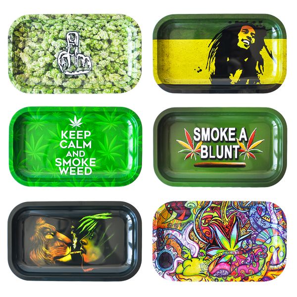 

DHL бесплатно Металлопрокат лоток 11,6 «* 6,3» Табак Tray Херб Grinder Ручной роликовый курить stroage прокатки бумаги