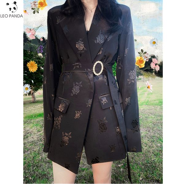

fashion 2019 women khaki casual spring autumn jacket female elegant adjustable waist with belt long sleeve casaco feminino, White;black