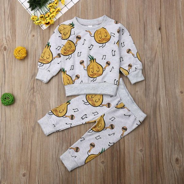 

2019 new toddler baby boy kids autumn fall clothing set long sleeve onion pants autumn cotton clothes 1-4y dropshipping, White