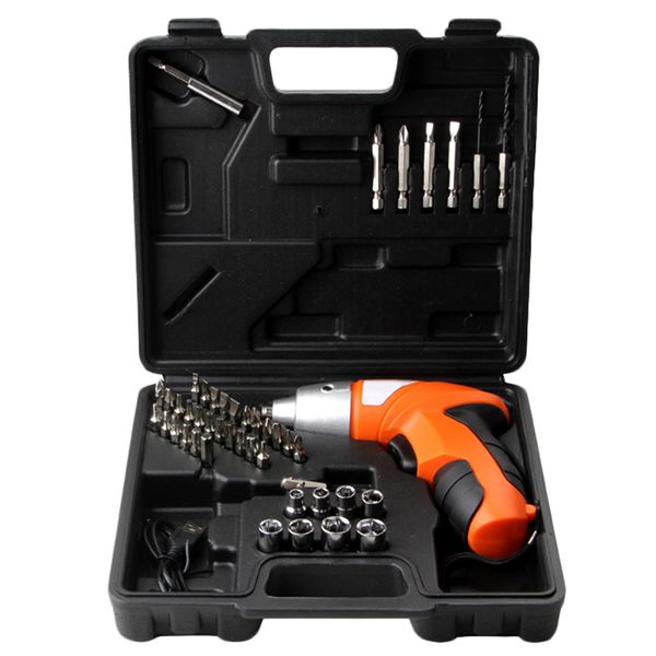 

45pcs 4.8v cordless screwdriver drill driver bits set rechargeable electric tool