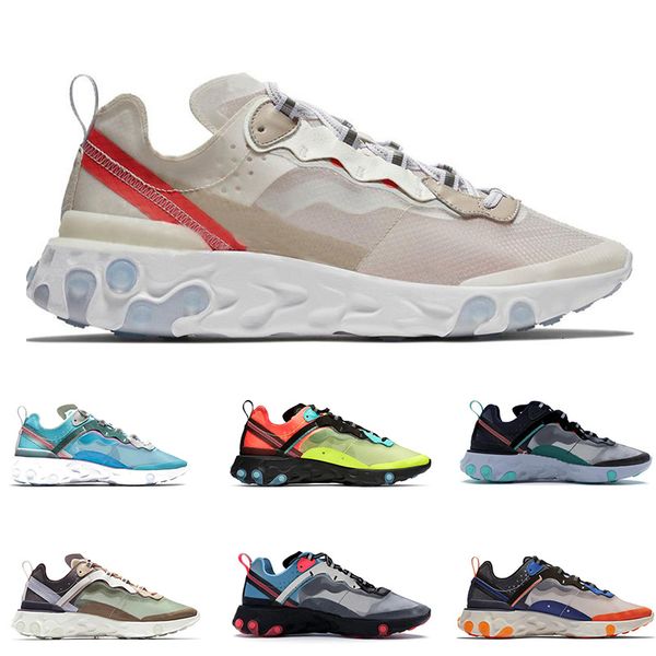 

87 36 45 react element undercover running shoes women mens trainers fashion white sail light bone sports designer sneakers size - outdoor