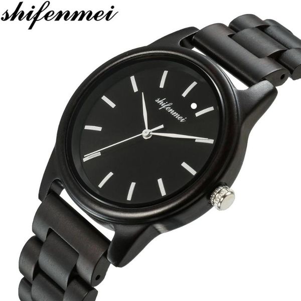 

shifenmei women watches 2019 wood fashion watch quartz casual watches women wooden wristwatch 5571, Slivery;brown