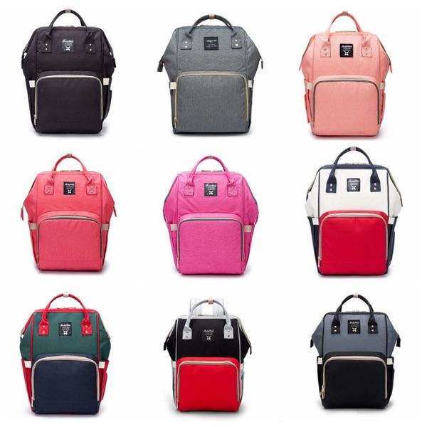 

mummy diaper backpacks large capacity diaper bags waterproof nursing bag travel nappy backpacks fashion mom handbag 17 colors dhw2706