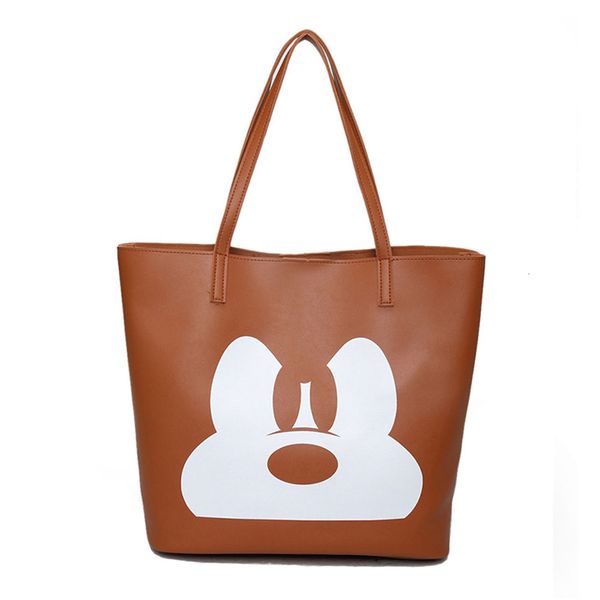 

fashion handbag pu leather women leather handbags ladies cartoon printing women tote bag female shoulder bag a2706