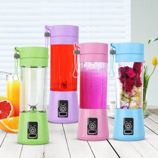 

380ml usb rechargeable blender 6 blades juicer bottle cup juice lemon vegetables fruit smoothie baby juicer dropshipping