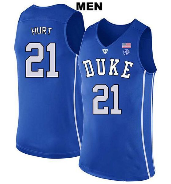 

custom men youth women duke blue devils #21 matthew hurt college basketball jersey size s-4xl or custom any name or number jersey, Black