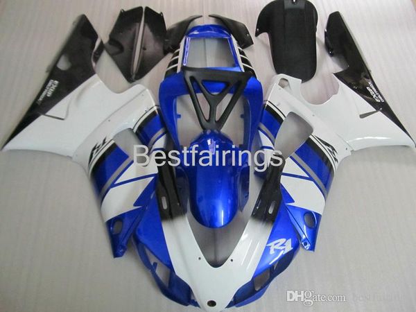 

zxmotor 7 gifts fairing kit for yamaha r1 1998 1999 white black blue fairings yzf r1 98 99 gg46