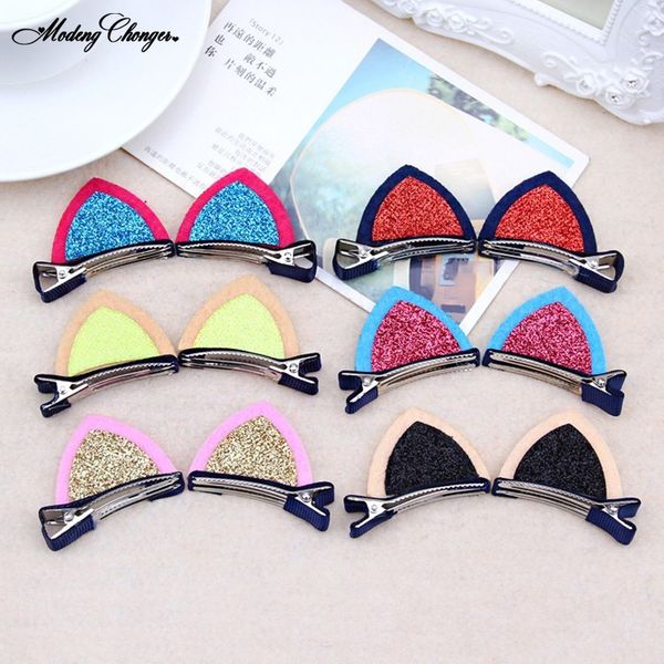 

2pcs / set импаине клип воло дл девоек пилки barrettes мђлилм оѬнамен воло, Black;brown