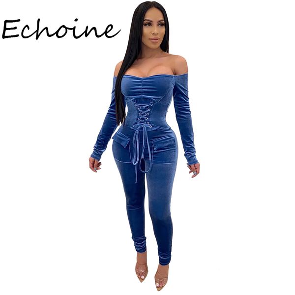 

slash neck jumpsuit soild color bodysuit cross bandage long sleeve solid color velvet rompers womens jumpsuit, Black;white