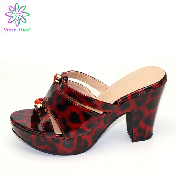 

2019 new red color african pumps shoe summer high heels italy women wedding shoes rhinestone elegant women summer slipper shoe, Black