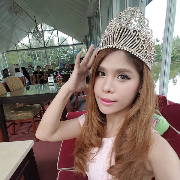 

new gold silver color queen luxury crystal rhinestone big tiara for wedding large crown hair accessories for bride headress, Golden;white