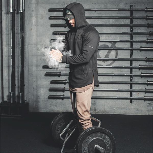 

joggers men's sport hoodies zipper pocket bodybuilding hoodies sweatshirts gym running jackets training exercise fitness clothes, Black;red