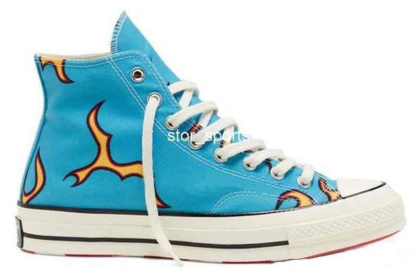 

new golf le fleur x chuck 70 1970s chenille flames men women star skateborad shoes fashion glf high pink blue canvas designers sneakers36-44, Black
