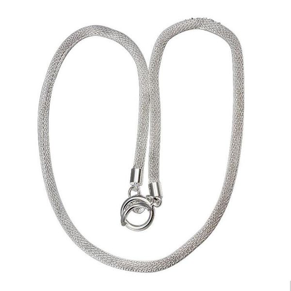 

plated sterling silver necklace 20inchs*4mm mesh shape necklace fmsn087 925 silver plate necklaces jewelry chains