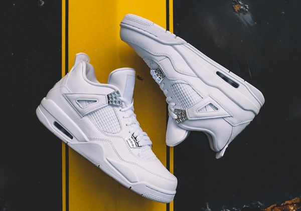 

4 pure money mens climbing shoes 4s pure money white wholesale for sale us 7-13 come with box