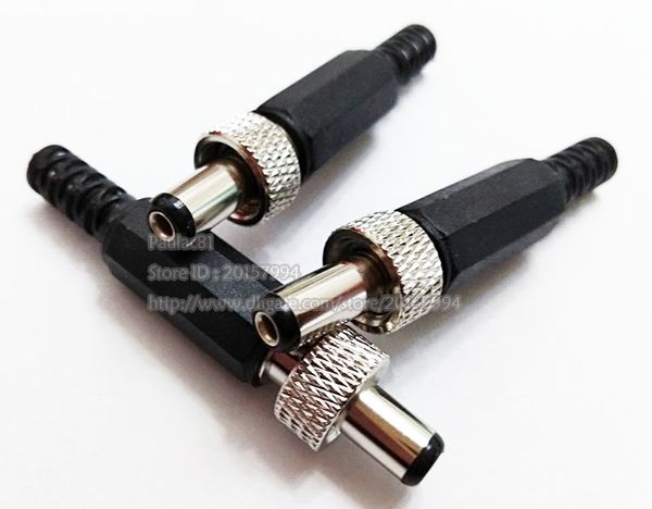 Блокируемый Power Power Plug 5.5x2.1mm Разъем адаптера розетки с винтовой гайкой для кабеля / 20 шт.