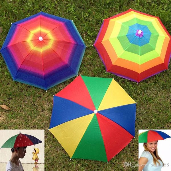 

складной sun rainbow зонт шляпа открытый гольф рыбалка отдых на природе shade beach головные уборы головные уборы зонтики для взрослых детей