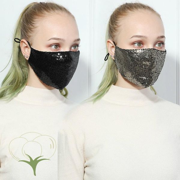 

face mask cotton cloth bling dust-proof mouth nose funny skull washable reusable cool fashion trendy party supplies