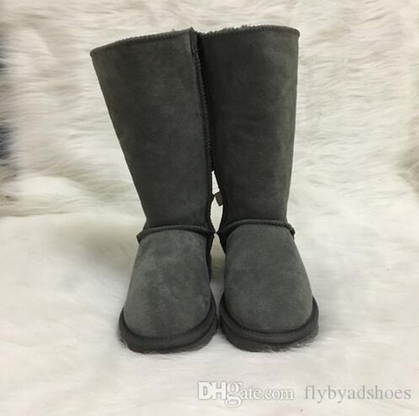 

boots women australia style women winter snow boots 3-bow back waterproof cow suede leather knee-high outdoor boots brand ivg size us4-14