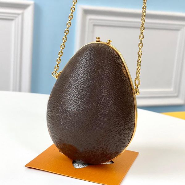 

crossbody bag handbags purses egg type women fashion chains shoulder bag hasp chain old flower letter genuine leather