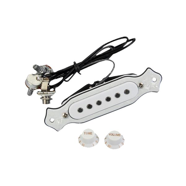 

white pearl single coil pickup for steel string guitar noiseless parts