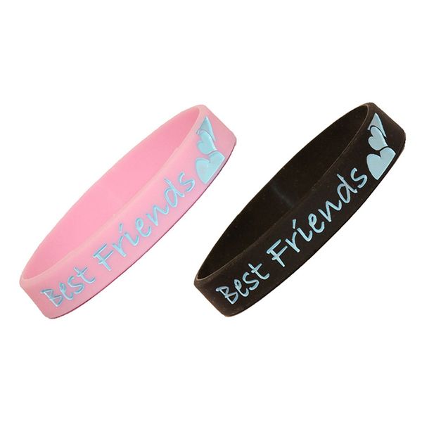 

1 pc friends wristband silicone bracelets 2019, White