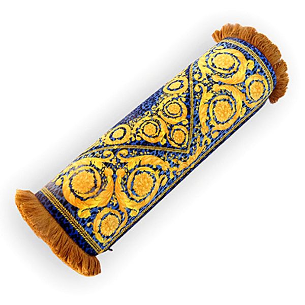 Cylinder Luxury Medusa Royal Blue Designer Decorative Pillows