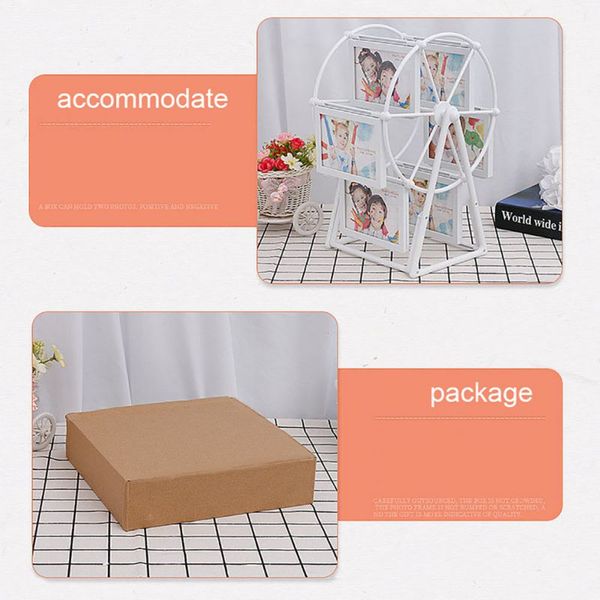 

multiple picture frames novel design white p frame/plastic material p frame rotating ferris wheel frame