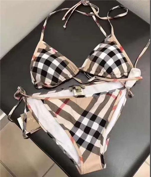

wholesale luxury swimwear the latest designers fashion brands burberry bikini one-piece swimsuit two-piece beach suit, White;black