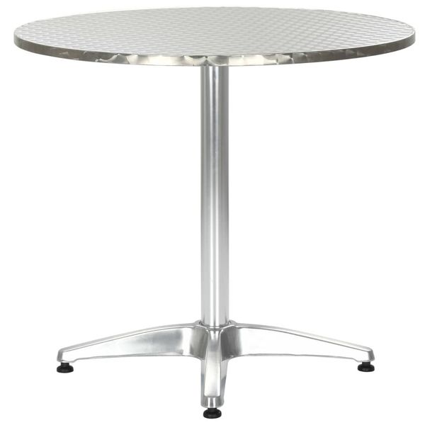 

garden table silver 80 cm aluminum garden sets