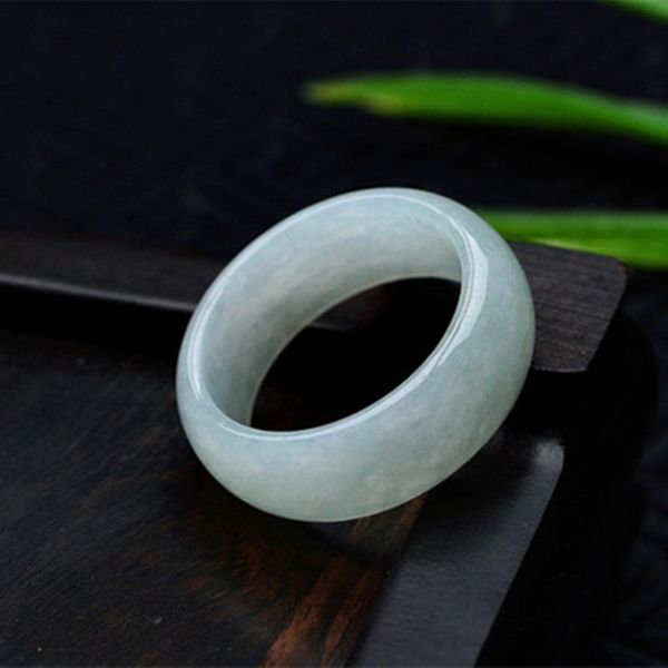 

sell natural natural emerald ring jade charm jewellery fashion accessories hand-carved man ahd woman luck amulet gifts, Golden;silver