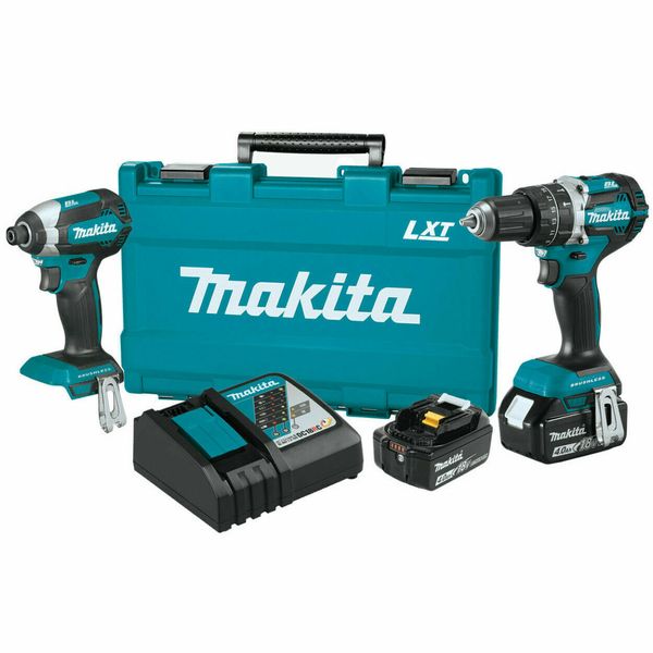 

Makita 2 piece combo kit xt269m impact drill 18v bru hle cordle 3 0 battery
