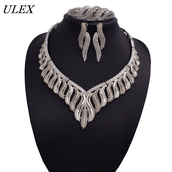 

fashion jewelry sets nigeria dubai gold jewelry sets for women africa bead bridal necklace for women wedding gifts, Silver