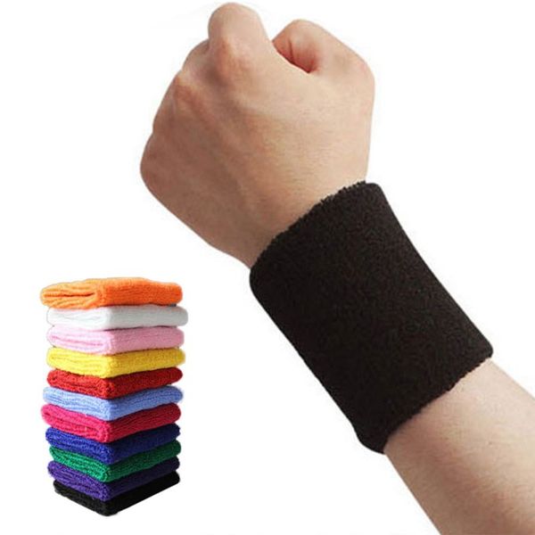 

recycling use protect wrist volleyball basketball tennis badminton sports sweatband wristband sleeve wrap pro, Black;red
