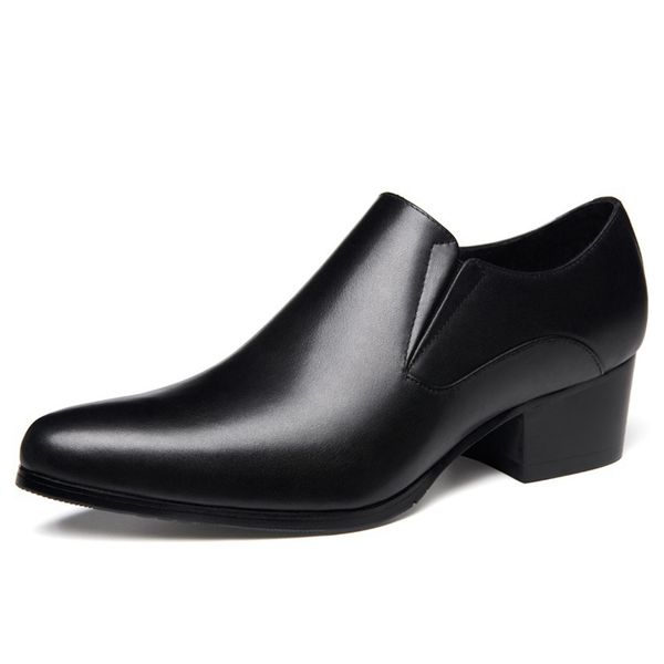 

genuine leather formal dress men's pointed toe handmade footwear high heels man wedding party shoes, Red;white