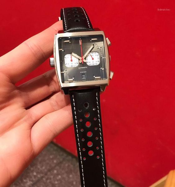 

men watches quartz movement 43*12mm wristwatches casual watches leather band date1, Slivery;brown