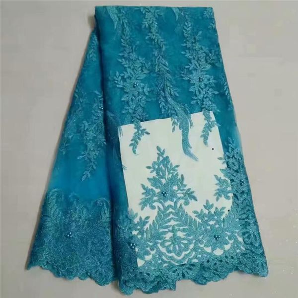 

beads,stones 5yards, african lace fabric 2019 embroidered nigerian lace fabric bridal tulle lace fabric for dress, Black;white