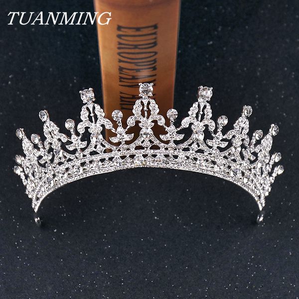 

silver rhinestone bride crown wedding women headdress bride crystal tiara women wedding hair accessories, Golden;white